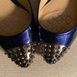 Antonio Melani Navy/Sapphire Flats with Toe Stud Details!